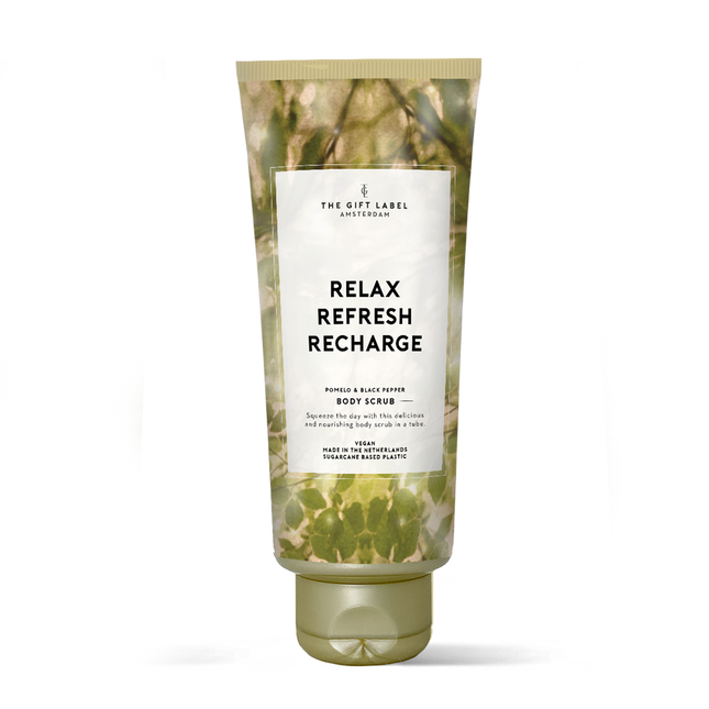 Body Scrub Tube 200ml - Relax, Refresh &amp; Recharge