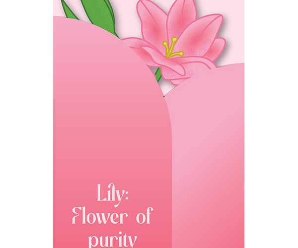 lily flower card Cut-Out Cards - Lily