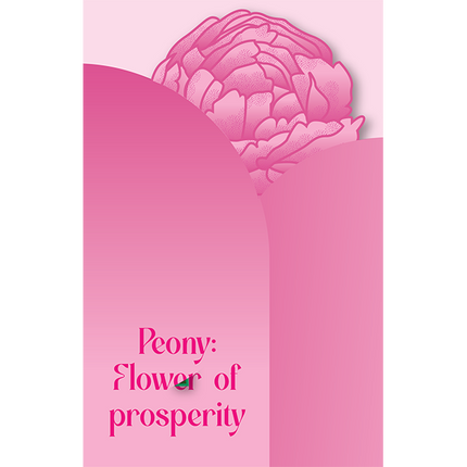 Cut-Out Cards - Peony - Flower Of Posperity