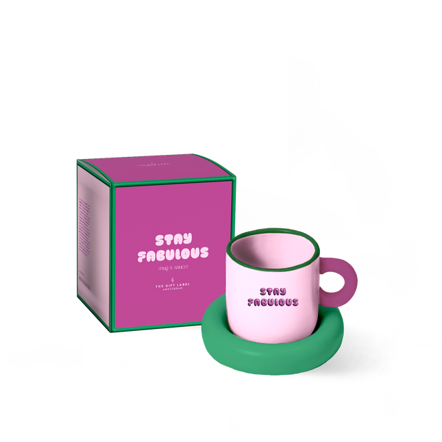 Mug &amp; Saucer - Stay Fabulous