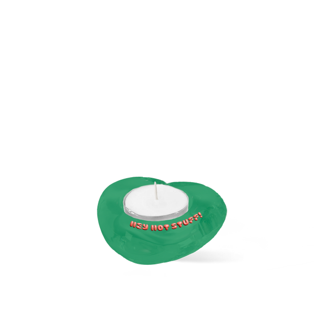 Tea Light - Green Heart