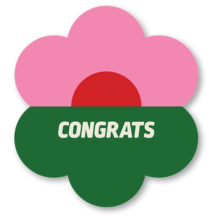 Cut-Out Cards - Congrats