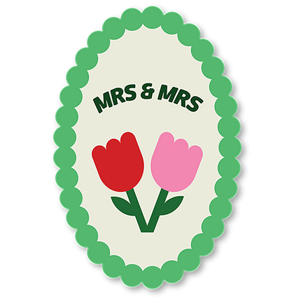 Cut-Out Cards - Mrs &amp; Mrs