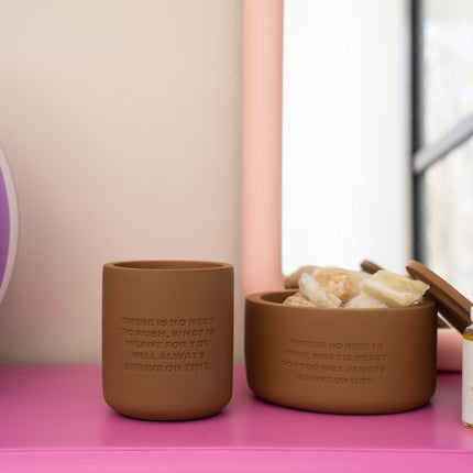 Cemented Candle 170gr - STUDIO SS26 - There Is No Need to Rush, What Is Meant For You Will Always Arrive On Time
