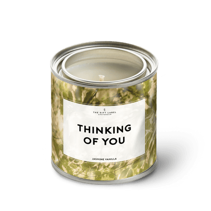 The Gift Label Candle big - Thinking of you - Jasmine vanilla
