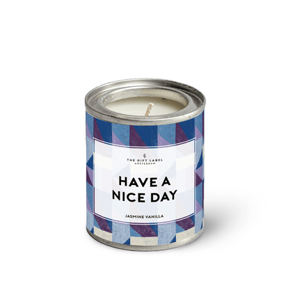 The Gift Label Candletin90gr - Have A Nice Day FW24 - Jasmine Vanilla