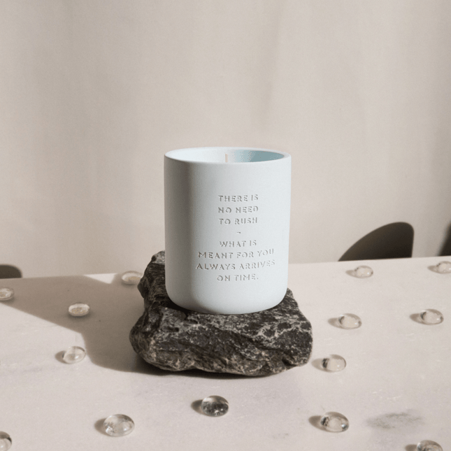 The Gift Label Cement candle - Blue