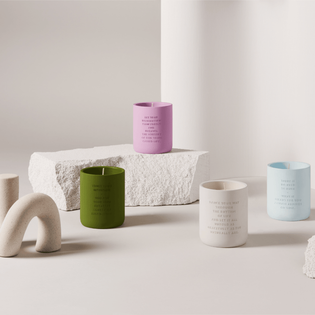 The Gift Label Cement candle - Green
