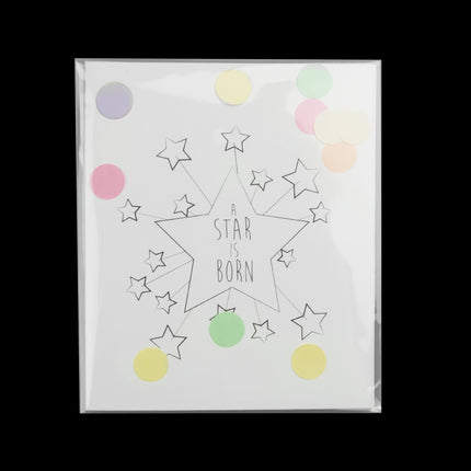 The Gift Label Confettikaart - A star is born