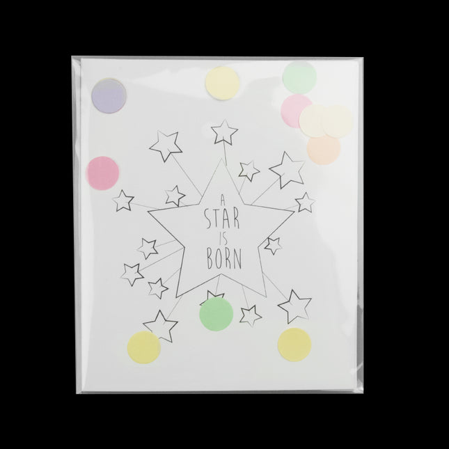 The Gift Label Confettikaart - A star is born