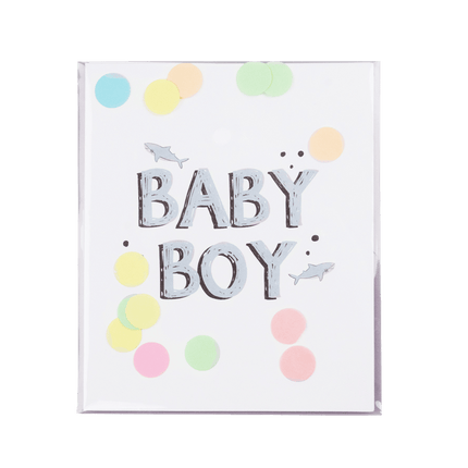 The Gift Label Confettikaart - Baby boy
