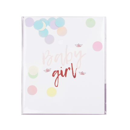 The Gift Label Confettikaart - Baby girl