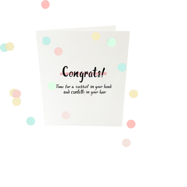 The Gift Label Confettikaart - Congrats