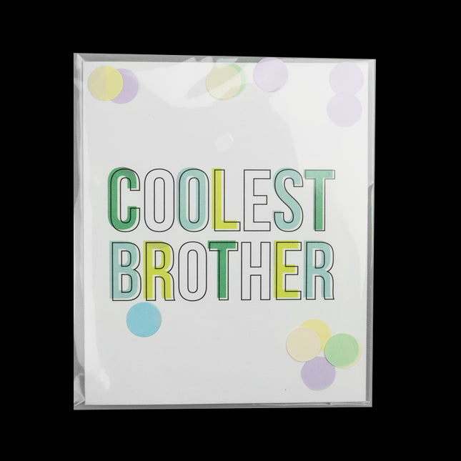 The Gift Label Confettikaart - Coolest brother