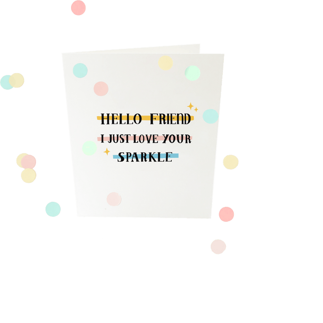 The Gift Label Confettikaart - Hello friend