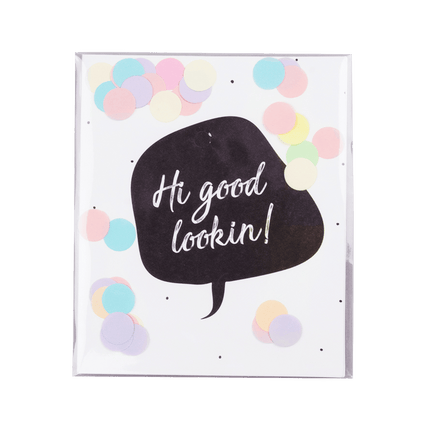 The Gift Label Confettikaart - Hi good lookin