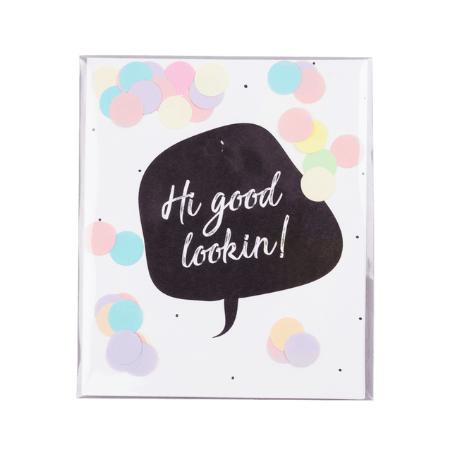 The Gift Label Confettikaart - Hi good lookin
