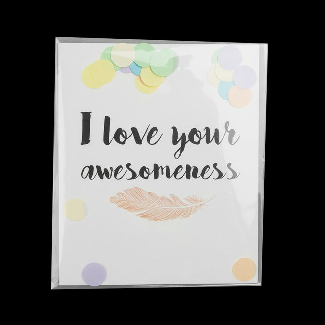 The Gift Label Confettikaart - I love your awesomeness