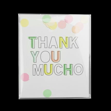 The Gift Label Confettikaart - Thank you mucho