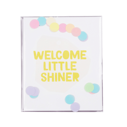 The Gift Label Confettikaart - Welcome little shiner