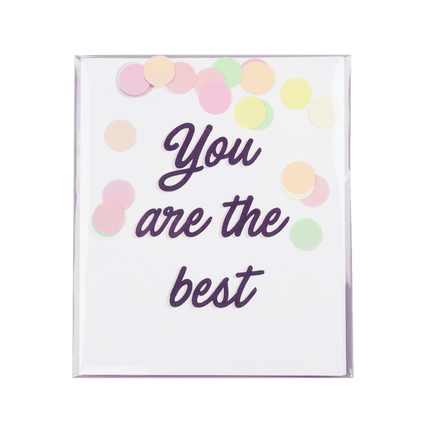 The Gift Label Confettikaart - You are the best