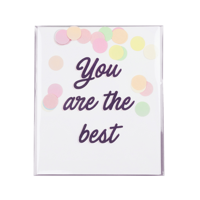 The Gift Label Confettikaart - You are the best