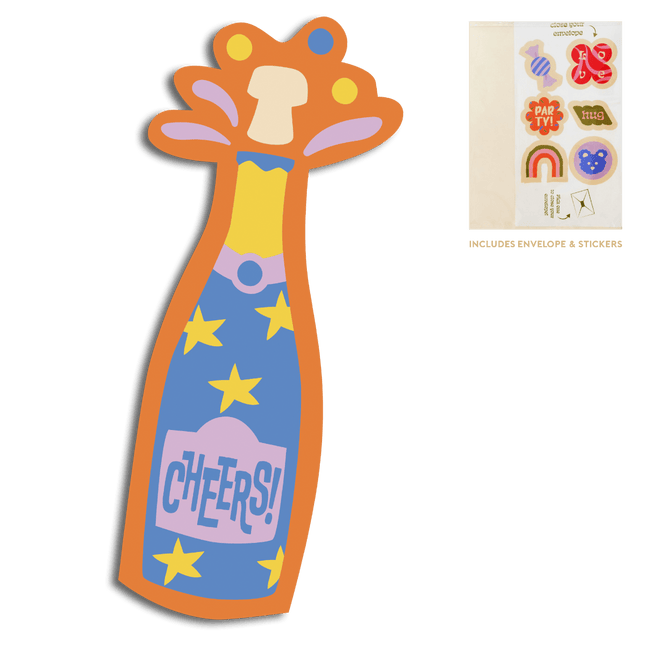 The Gift Label Cut-out card - Champagne