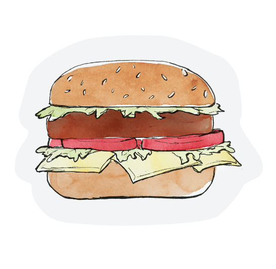 The Gift Label Cut-out kaart - Burger