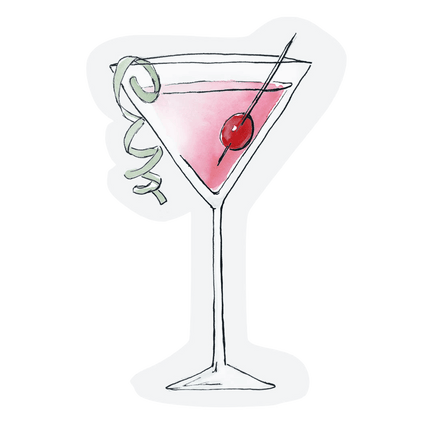 The Gift Label Cut-out kaart - Cocktail