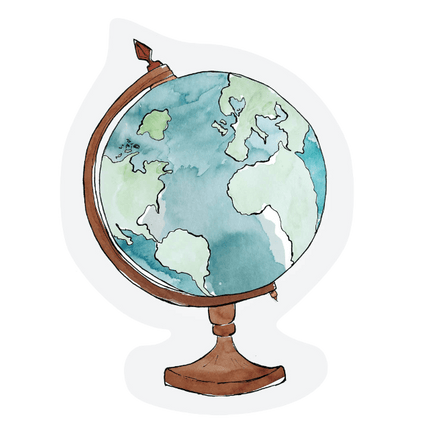 The Gift Label Cut-out kaart - Globe