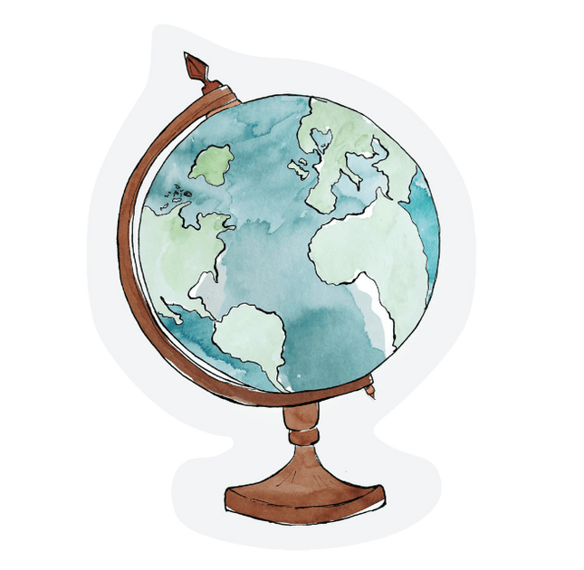 The Gift Label Cut-out kaart - Globe
