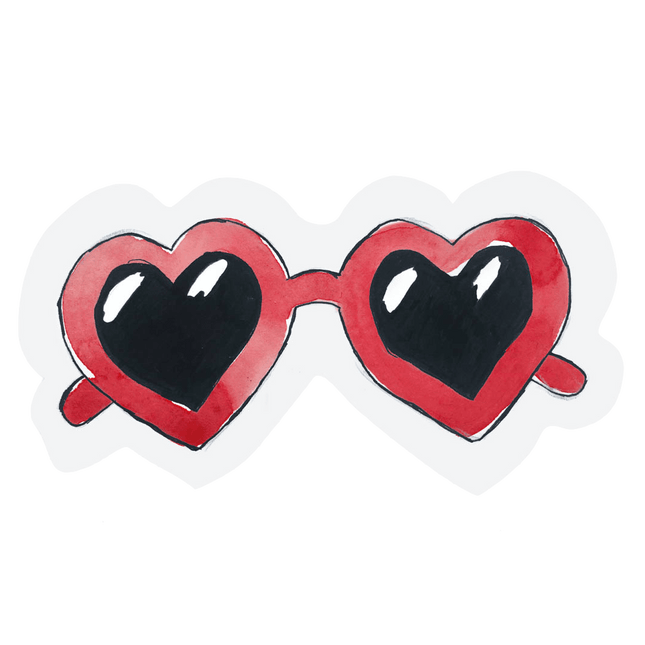 The Gift Label Cut-out kaart - Heart glasses