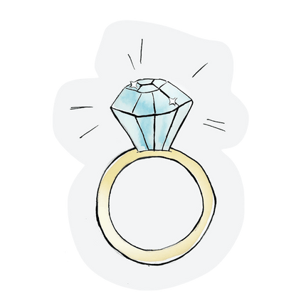 The Gift Label Cut-out kaart - Ring