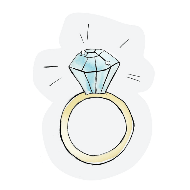 The Gift Label Cut-out kaart - Ring