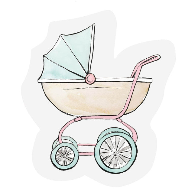 The Gift Label Cut-out kaart - Stroller
