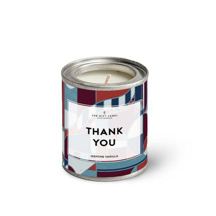 The Gift Label Geurkaars in blik - Thank you - Jasmine vanilla