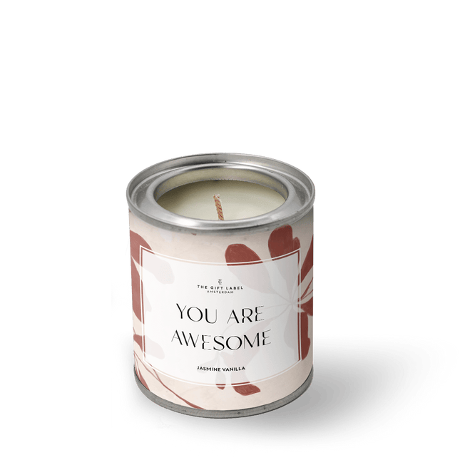 The Gift Label Geurkaars in blik - You are awesome - Jasmin vanilla