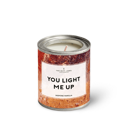 The Gift Label Geurkaars in blik - You light me up - Jasmine vanilla