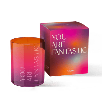 The Gift Label Geurkaars in glas groot - You are fantastic