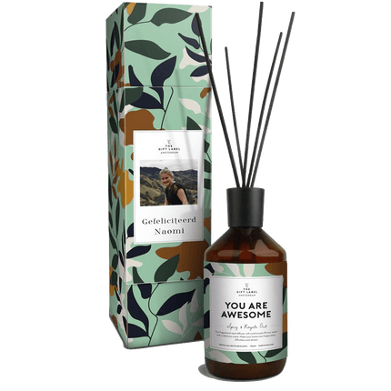 The Gift Label Geurstokjes - You are awesome - gepersonaliseerd