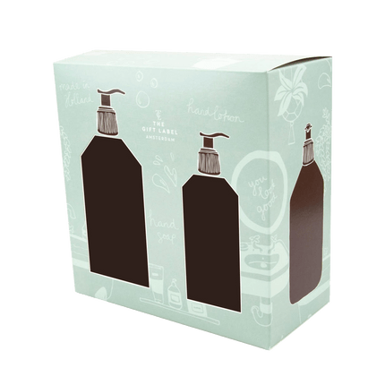 The Gift Label Gift box - Green print (empty)