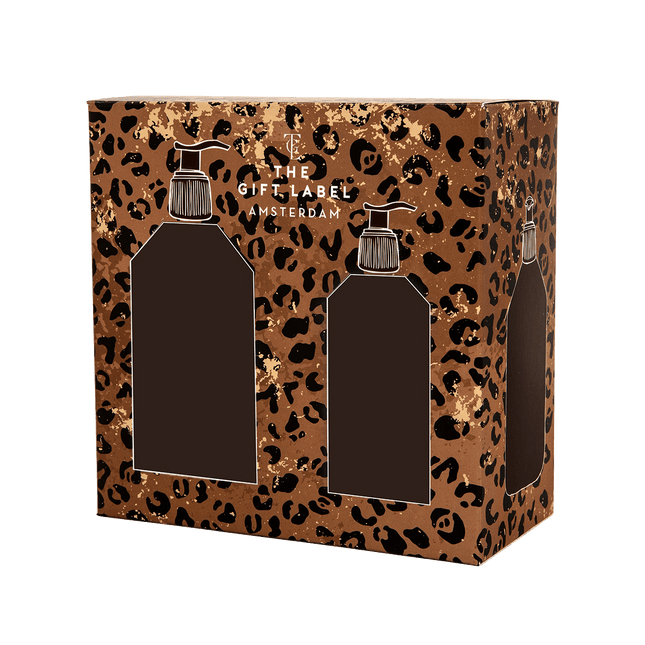 The Gift Label Gift box - Leopard print (empty)