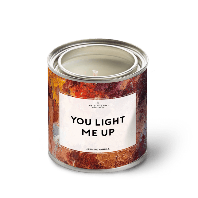 The Gift Label Grote geurkaars in blik - You light me up - Jasmine vanilla