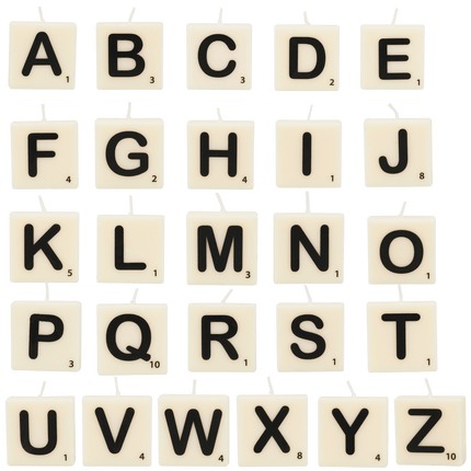 The Gift Label Set - Letter candles ABC