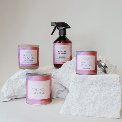 The Gift Label SOLD OUT - Grote geurkaars in blik - You are amazing - Jasmine vanilla