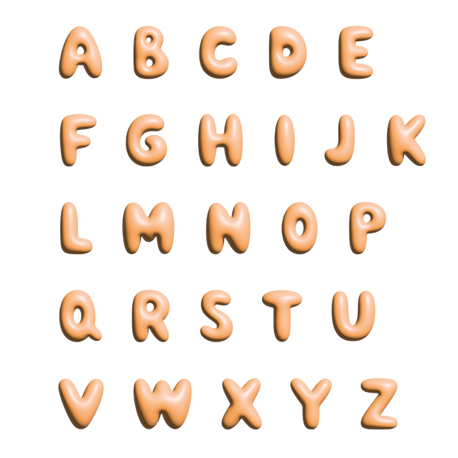 The Gift Label Wall Letter - B - Orange