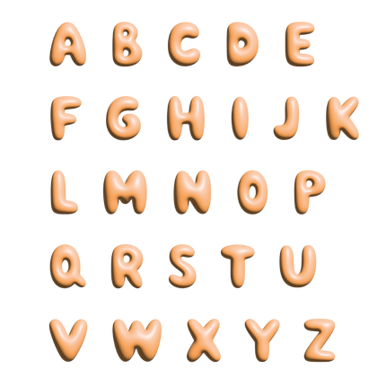 The Gift Label Wall Letter - I - Orange