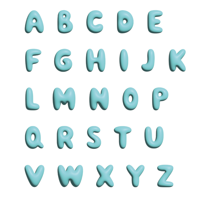 The Gift Label Wall Letter - N - Blue