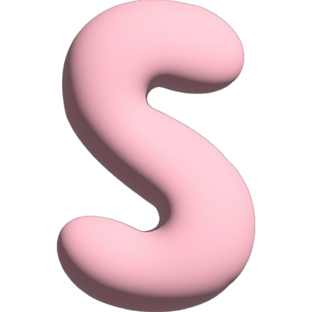 The Gift Label Wall Letter - S - Pink