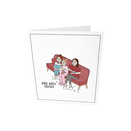 The Gift Label Wenskaart - Binge watch together